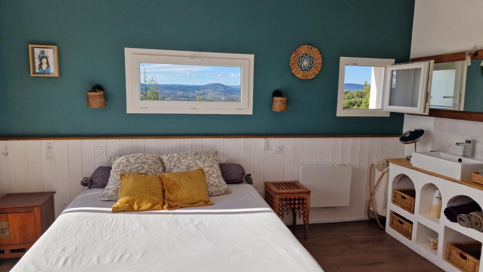Reve D'Escapade Chambre Avec Vue Sublime Sur Les Cevennes Ardechoises Barjac  Bagian luar foto