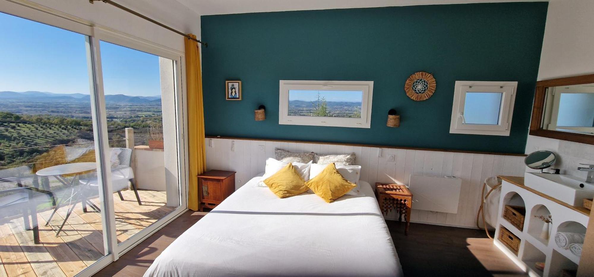 Reve D'Escapade Chambre Avec Vue Sublime Sur Les Cevennes Ardechoises Barjac  Bagian luar foto